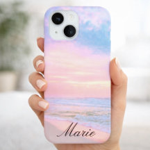Cotton Candy Florida Beach Sunrise Name Phone Case