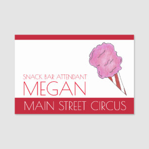 Cotton Candy Floss Carnival Circus Snack Bar Food Namensschild