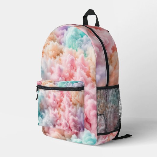 Cotton Candy Fluff Bedruckter Rucksack (Rückseitige Ecke Rechts)
