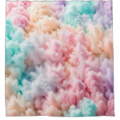 Cotton Candy Fluff Duschvorhang (Vorderseite)