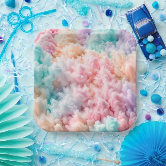 Cotton Candy Fluff Pappteller (Party)