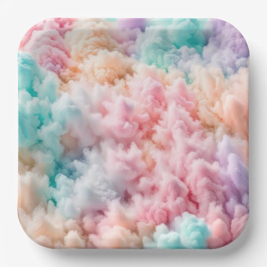 Cotton Candy Fluff Pappteller (Vorderseite)