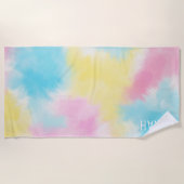 Cotton Candy Gefärbte Krawatte Muster Personalisie Strandtuch (Vorderseite)