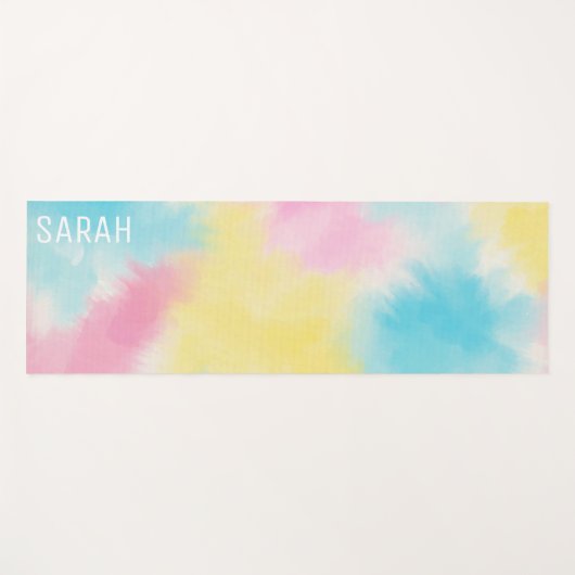 Cotton Candy Gefärbte Krawatte Muster Personalisie Yogamatte (Vorderseite (Horizontal))