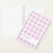 Cotton Candy Gingham Transparent Frame Notebook Notizblock (Innen)
