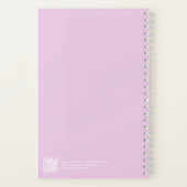 Cotton Candy Gingham Transparent Frame Notebook Notizblock (Rückseite)