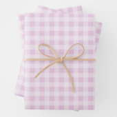 Cotton Candy Gingham Wrapping Paper Sheets Geschenkpapier Set (Beispiel)