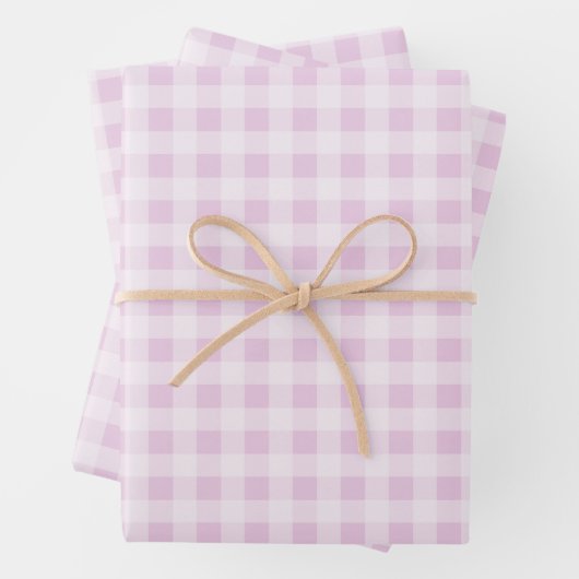 Cotton Candy Gingham Wrapping Paper Sheets Geschenkpapier Set (Beispiel)