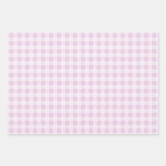 Cotton Candy Gingham Wrapping Paper Sheets Geschenkpapier Set (Vorderseite)