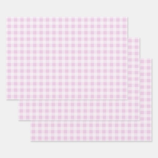 Cotton Candy Gingham Wrapping Paper Sheets Geschenkpapier Set (Set)
