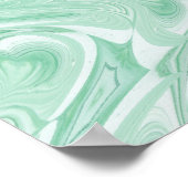 Cotton Candy Green Abstrakt Poster (Ecke)