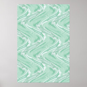 Cotton Candy Green Abstrakt Poster
