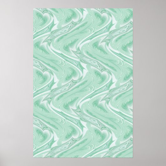 Cotton Candy Green Abstrakt Poster (Vorne)