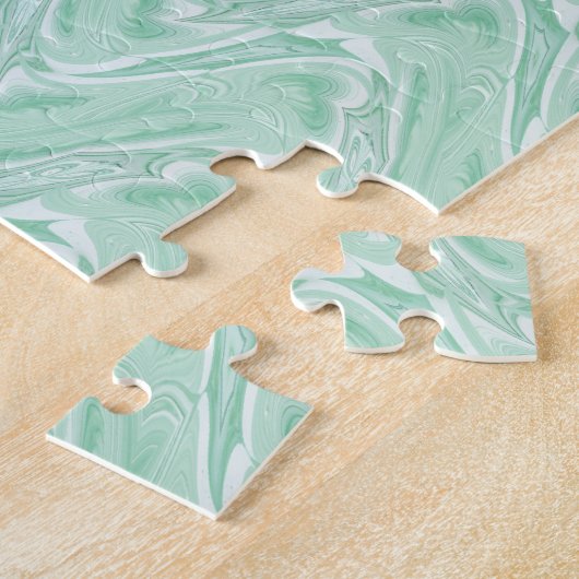 Cotton Candy Green Abstrakt Puzzle (Seite)
