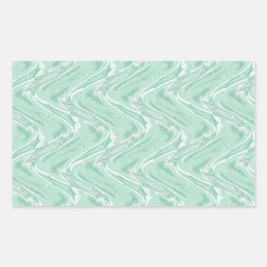 Cotton Candy Green Abstrakt Rechteckiger Aufkleber (Vorderseite)