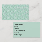 Cotton Candy Green Abstrakt Visitenkarte (Vorne/Hinten)