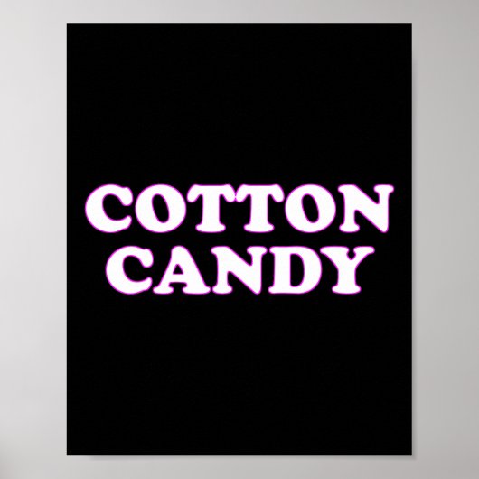 Cotton Candy Halloween Kostüm, so tun, als wäre ic Poster (Vorne)