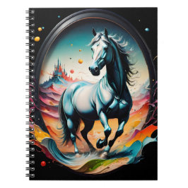 "Cotton Candy Horse" Art Spiral Notebook Notizblock