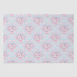Cotton Candy Kawaii Bunny Mandala Art Deco Scallop Seidenpapier