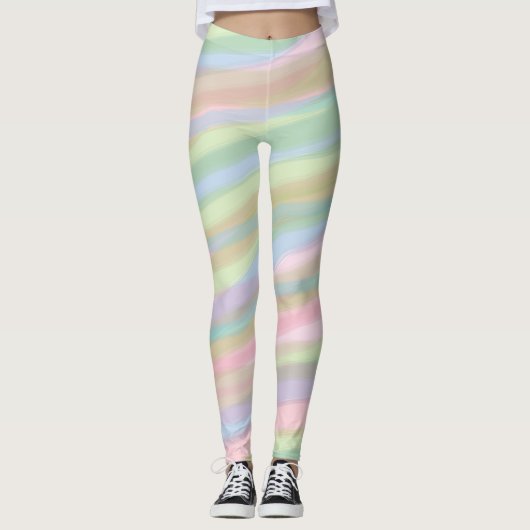 Cotton candy Leggings striped (Vorderseite)