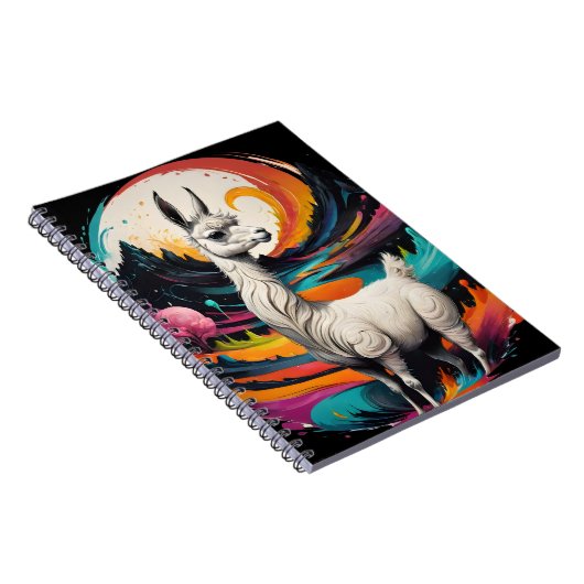 "Cotton Candy Llama" Art Spiral Notebook Notizblock (Rechte Seite)