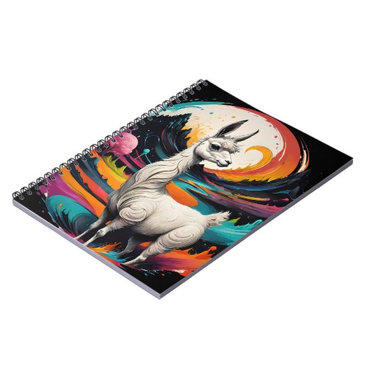 "Cotton Candy Llama" Art Spiral Notebook Notizblock (Linke Seite)