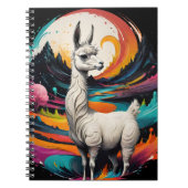 "Cotton Candy Llama" Art Spiral Notebook Notizblock (Vorderseite)