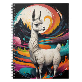 "Cotton Candy Llama" Art Spiral Notebook Notizblock
