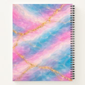 Cotton Candy Marble Texture with Gold Veining Notizblock (Rückseite)