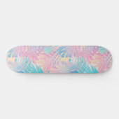 Cotton Candy Monstera Palm Jungle 1 Skateboard (Horizontal)