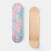 Cotton Candy Monstera Palm Jungle 1 Skateboard (Vorderseite)
