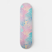 Cotton Candy Monstera Palm Jungle 1 Skateboard (Vorderseite)