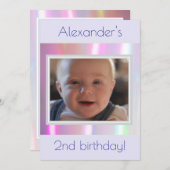 Cotton Candy Neon Design Picture Einladung (Vorne/Hinten)