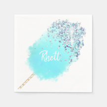 Cotton candy niedlich blauen Glitzer Look