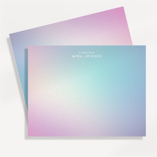 Cotton Candy Pastel Gradient Note Card Mitteilungskarte