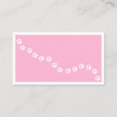 Cotton Candy Pawprints QR Code Pet Sitter Walking Visitenkarte (Rückseite)