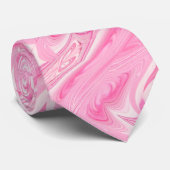 Cotton Candy Pink Abstrakt Krawatte (Gerollt)