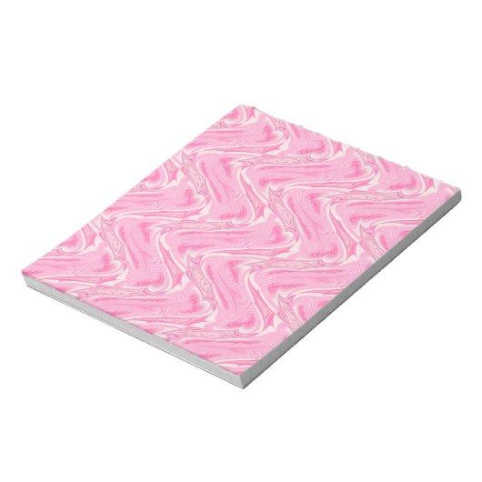 Cotton Candy Pink Abstrakt Notizblock (Rotiert)