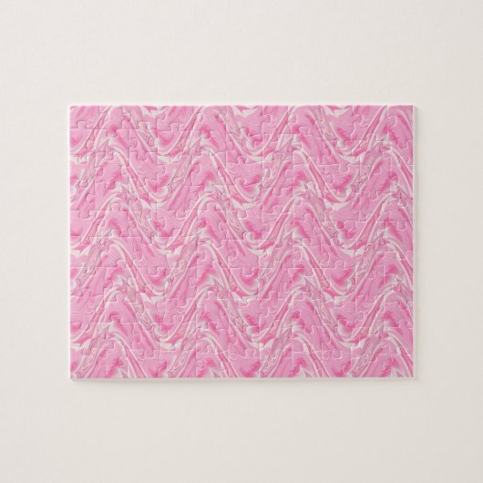 Cotton Candy Pink Abstrakt Puzzle (Horizontal)