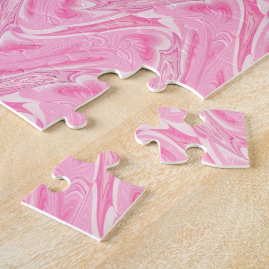 Cotton Candy Pink Abstrakt Puzzle (Seite)