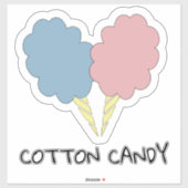Cotton Candy Pink Blue Aufkleber (Blatt)