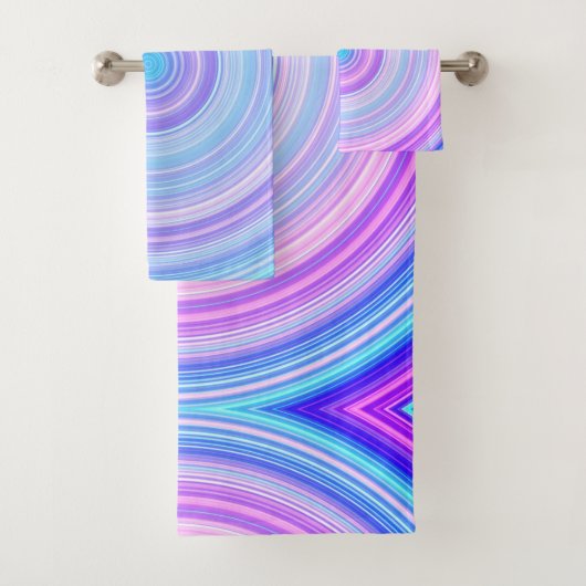 Cotton Candy Pink Blue Badhandtuch Set (Insitu)