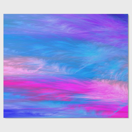 Cotton Candy Pink/Blue Marmor Geschenkpapier (Flach)