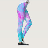 Cotton Candy Pink & Blue Watercolor Wash Stein Leggings (Rechts)
