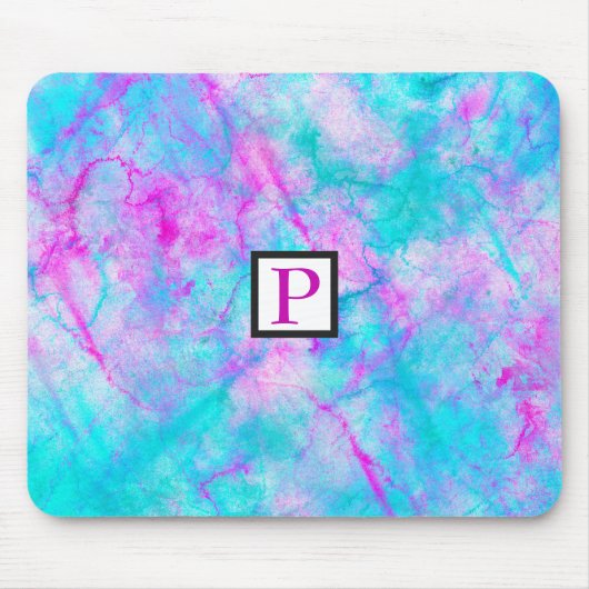 Cotton Candy Pink & Blue Watercolor Wash Stein Mousepad (Vorne)