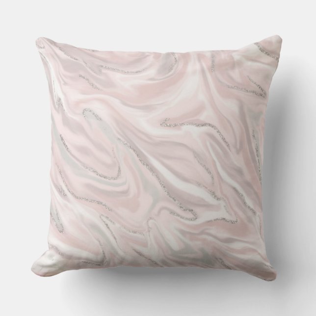 Cotton Candy Pink Designer Throw Kissen (Vorderseite)