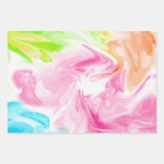 Cotton Candy Pink Lila Geschenkpapier Set (Vorderseite 2)