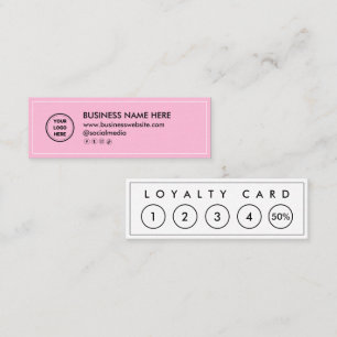 Cotton Candy Pink Mini Chic Modern Minimalistisch Treuekarte