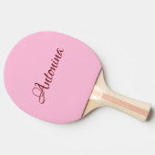 Cotton Candy Pink Moderner Name | Trendy Minimalis Tischtennis Schläger (Seitenansicht)