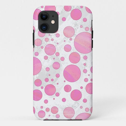 Cotton Candy Pink Polka Dot Case-Mate iPhone Hülle (Rückseite)
